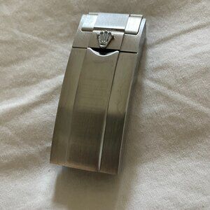 16mm x 9mm SILVER BRUSHED Deployment Buckle Clasp fit For ROLE…